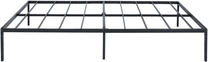FurnitureR Double Metal Platform Bed Frame, Minimalist Adults Bed Base, Strong Slat Support, Easy Assembly, Dorm, School, Bedroom Supplemental Bed Frame, 194 x 140 cm