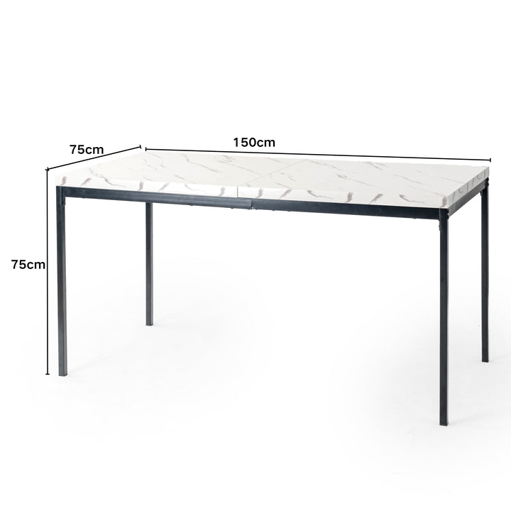 FurnitureR Table à Manger en Boisgrainé Gris, Table à Manger de Cuisine, Salle à Manger Salon Table à Manger rectangulaire, 120x70x75cm, Gris