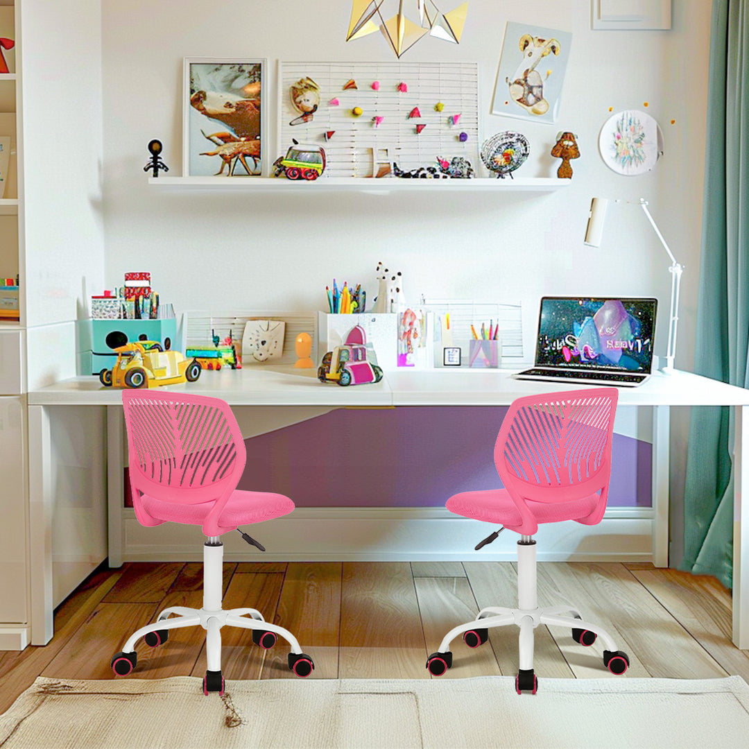 Furniture R Growing Teen Office Chair ,Ergonomic Plastic Task Chair With Adjustable Height And Swivel Function