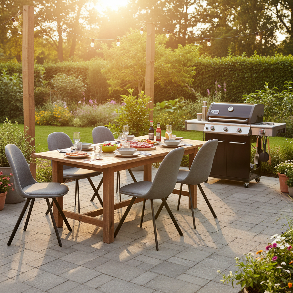 Ensemble de 4 chaises de salle à manger pivotantes FurnitureR, chaises d'appoint en tissu, sans accoudoirs, dossier mi-haut, assise rembourrée et pivotante, pour la cuisine et la salle à manger, grises. 
