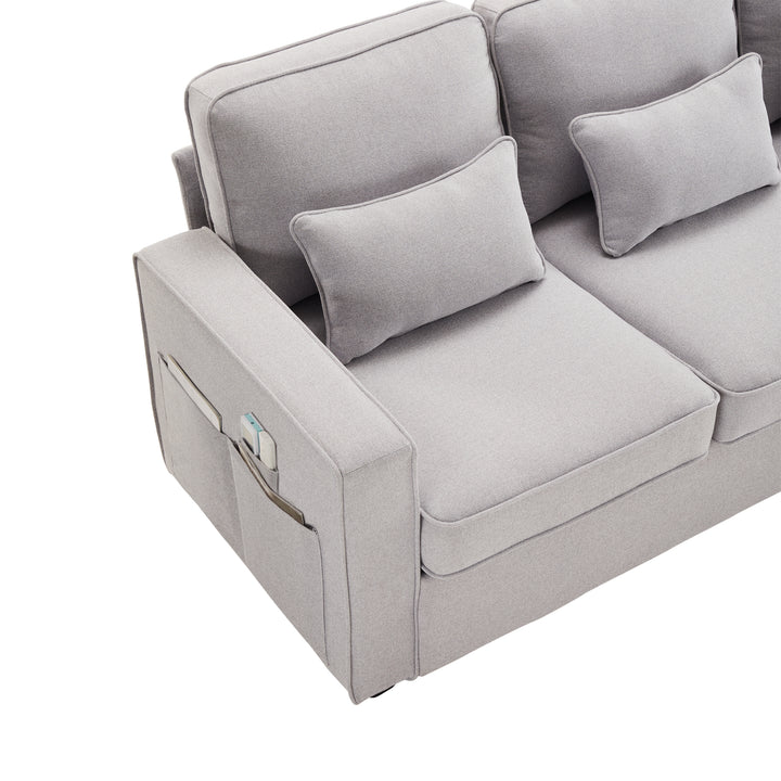 FurnitureR Canapé Loveseat Gris, modernes Design, langlebiges Material und Lining, Komfort im Maison, einfache Montage