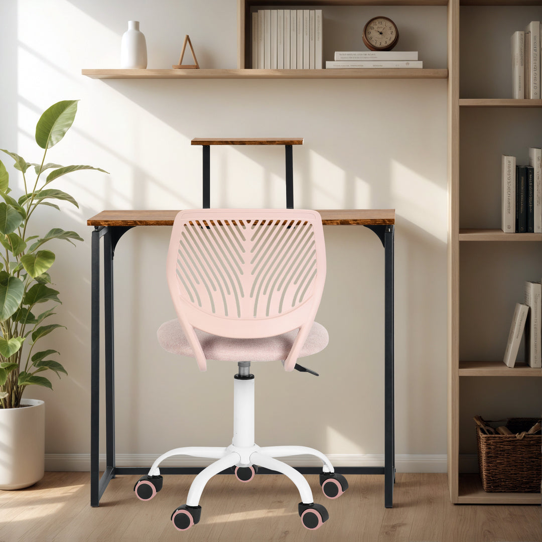 Klappbarer Schreibtisch (80 cm), einfacher, kompakter Schreib- und Arbeitstisch mit abnehmbarem Monitorständer, tragbarer Stehschreibtisch, braun