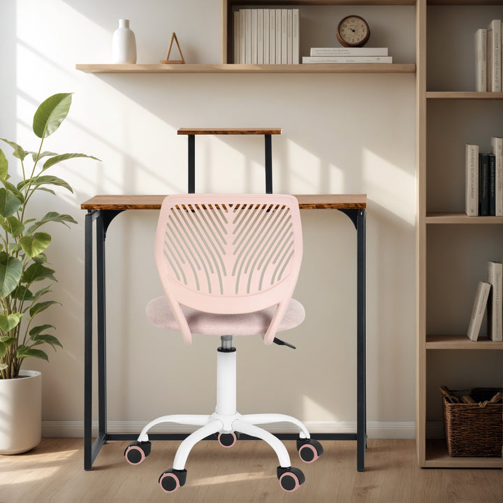 Klappbarer Schreibtisch (80 cm), einfacher, kompakter Schreib- und Arbeitstisch mit abnehmbarem Monitorständer, tragbarer Stehschreibtisch, braun