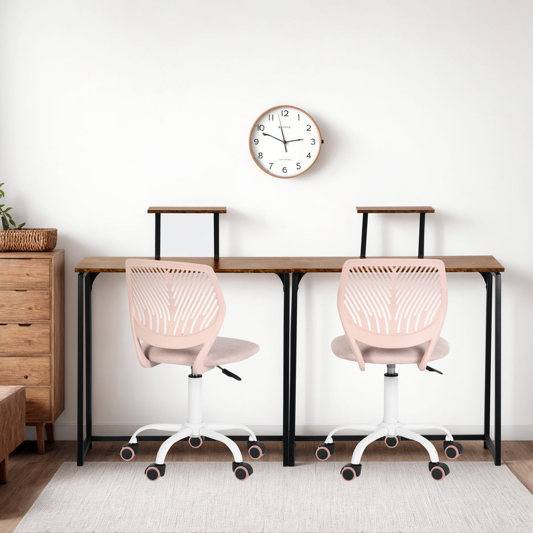 Klappbarer Schreibtisch (80 cm), einfacher, kompakter Schreib- und Arbeitstisch mit abnehmbarem Monitorständer, tragbarer Stehschreibtisch, braun