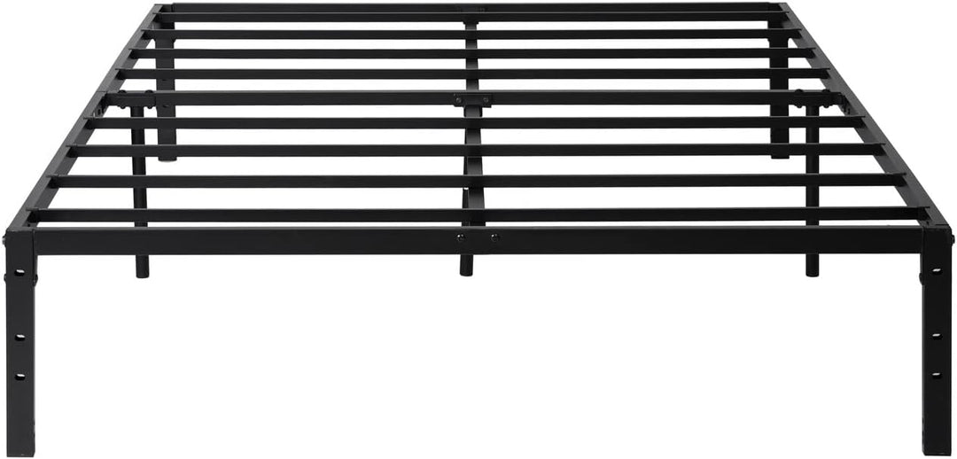 FurnitureR Double Metal Platform Bed Frame, Minimalist Adults Bed Base, Strong Slat Support, Easy Assembly, Dorm, School, Bedroom Supplemental Bed Frame, 194 x 140 cm