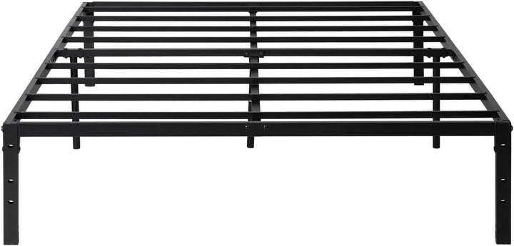 FurnitureR Double Metal Platform Bed Frame, Minimalist Adults Bed Base, Strong Slat Support, Easy Assembly, Dorm, School, Bedroom Supplemental Bed Frame, 194 x 140 cm