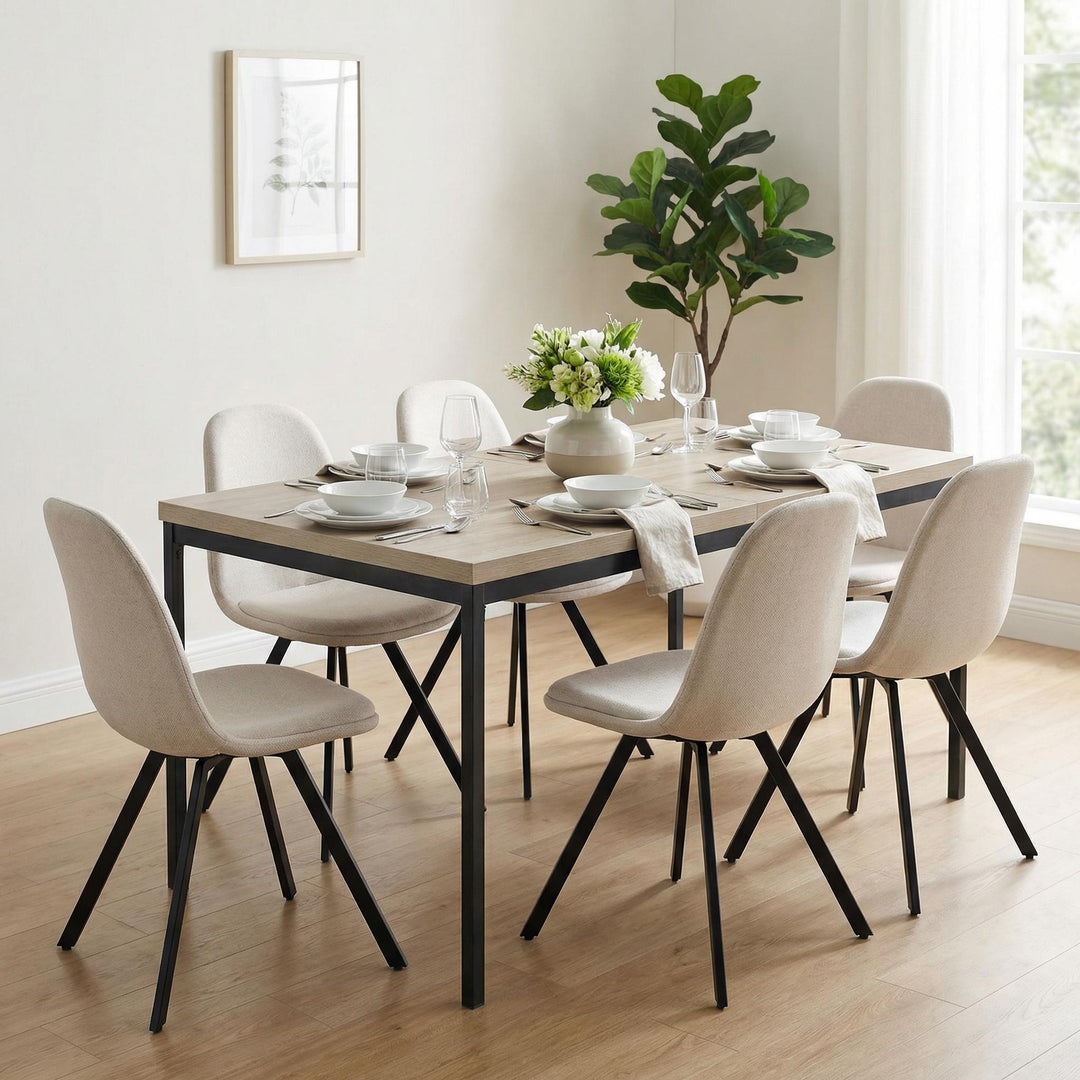 FurnitureR Table à Manger en Bois grainé Gris, Table à Manger de Cuisine, Salle à Manger Salon Table à Manger rectangulaire, 120x70x75cm, Gris