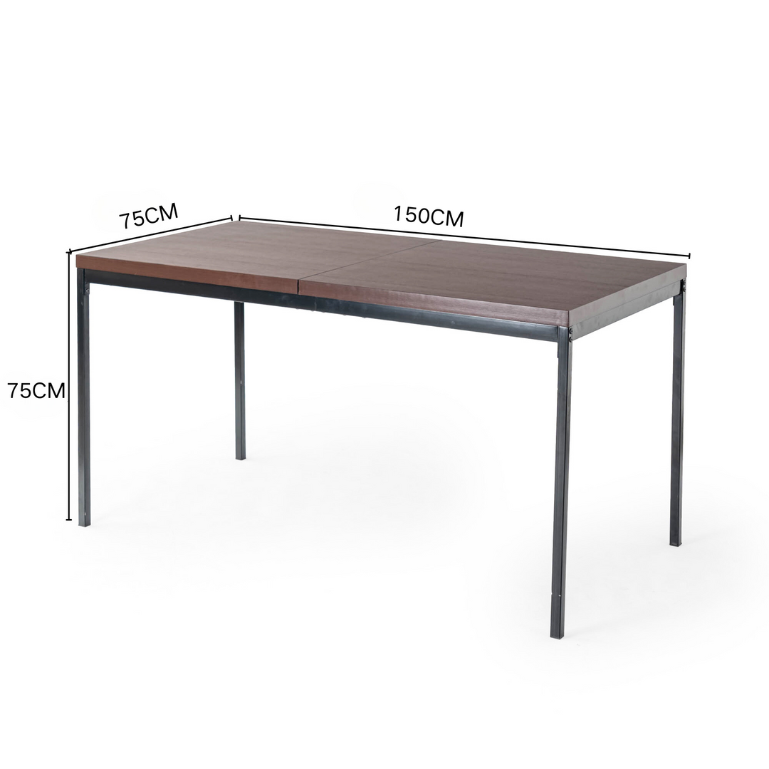 FurnitureR Table à Manger en Boisgrainé Gris, Table à Manger de Cuisine, Salle à Manger Salon Table à Manger rectangulaire, 120x70x75cm, Gris