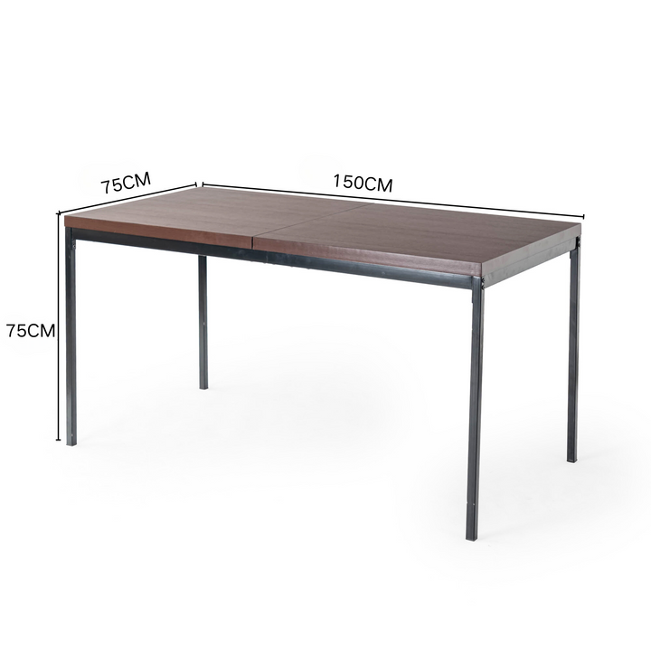 FurnitureR Table à Manger en Boisgrainé Gris, Table à Manger de Cuisine, Salle à Manger Salon Table à Manger rectangulaire, 120x70x75cm, Gris