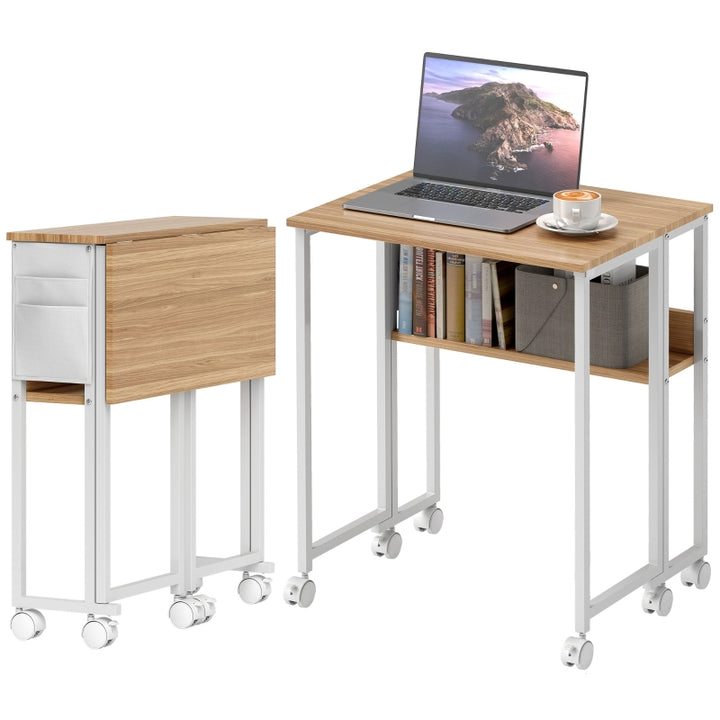 [Marque] 1-Desk Natural Wood, Design Compact, Bois Durable, Parfait pour Petits Espaces, Bureau Moderne Multifonctionnel, Rangement Intégré, Pratique et Élégant