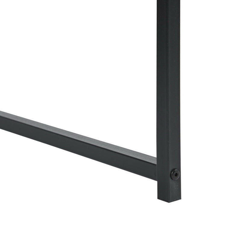 FurnitureR Bureau moderne marron+noir, 120x60x74cm, cadre métallique robuste, meuble gain de place idéal pour bureau ou maison, style contemporain, facile à assembler