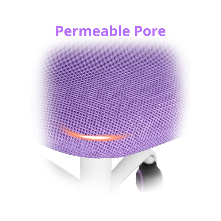 Chaise de bureau FurnitureR, chaise de travail réglable pour ordinateur, avec dossier en plastique et assise rembourrée, pivotante et à roulettes, violette