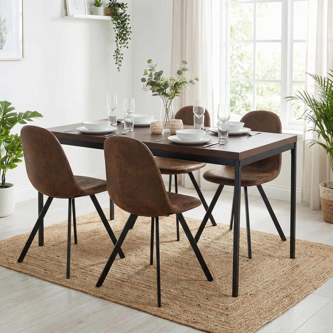 FurnitureR Table à Manger en Bois grainé Gris, Table à Manger de Cuisine, Salle à Manger Salon Table à Manger rectangulaire, 120x70x75cm, Gris