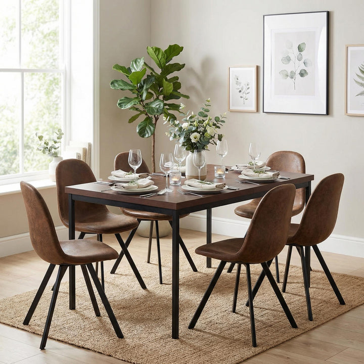 FurnitureR Table à Manger en Bois grainé Gris, Table à Manger de Cuisine, Salle à Manger Salon Table à Manger rectangulaire, 120x70x75cm, Gris