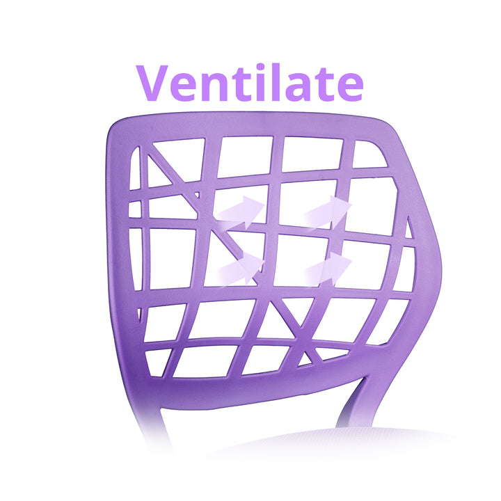 Chaise de bureau FurnitureR, chaise de travail réglable pour ordinateur, avec dossier en plastique et assise rembourrée, pivotante et à roulettes, violette