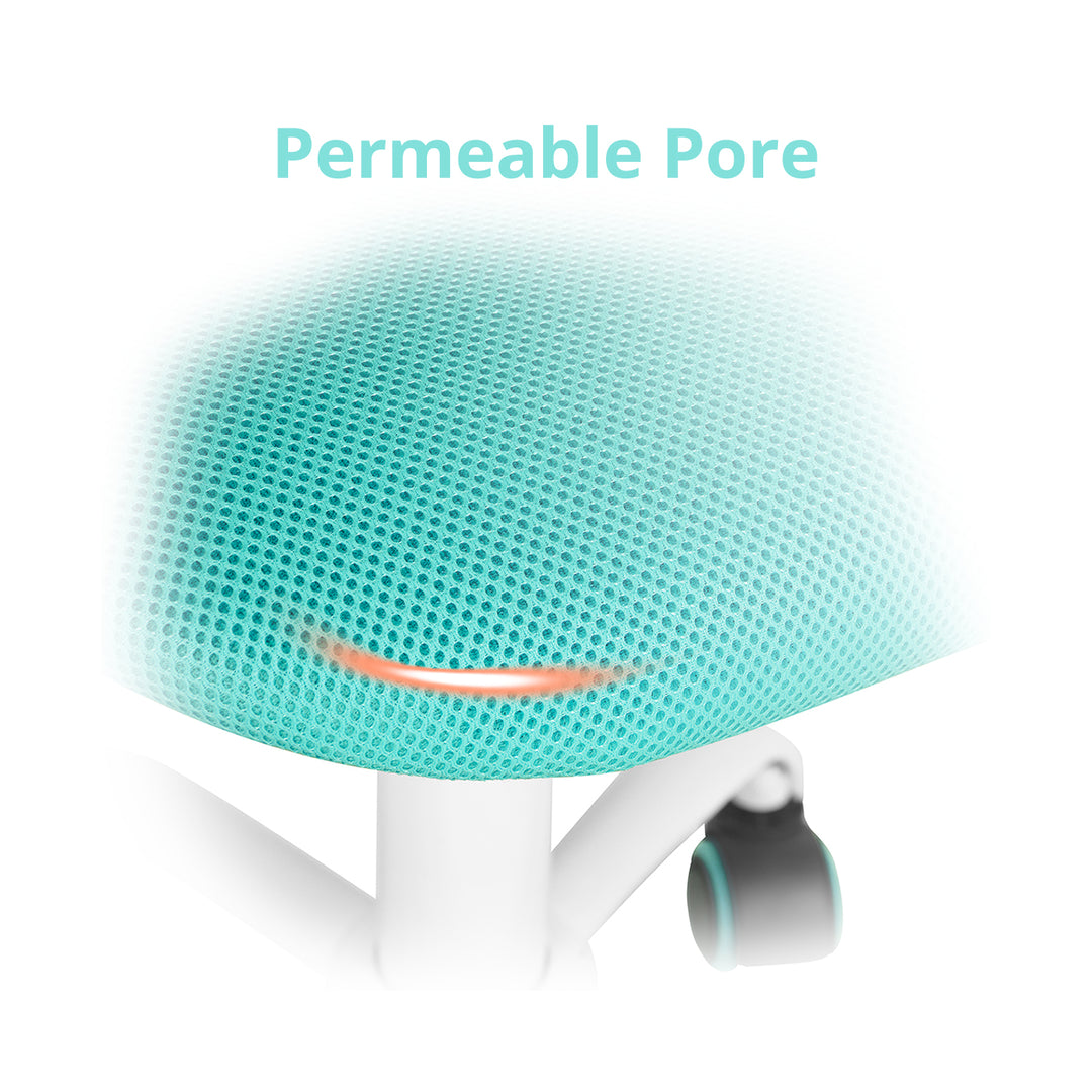 Chaise de bureau FurnitureR, chaise de travail réglable pour ordinateur, avec dossier en plastique et assise rembourrée, pivotante et à roulettes, verte.