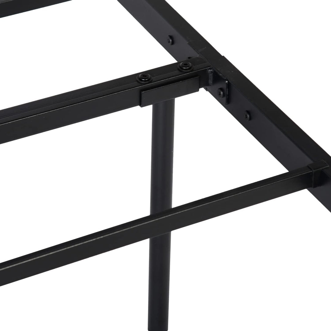 FurnitureR Double Metal Platform Bed Frame, Minimalist Adults Bed Base, Strong Slat Support, Easy Assembly, Dorm, School, Bedroom Supplemental Bed Frame, 194 x 140 cm