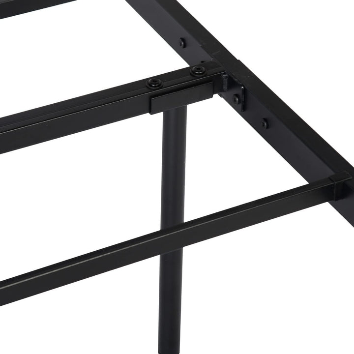 FurnitureR Double Metal Platform Bed Frame, Minimalist Adults Bed Base, Strong Slat Support, Easy Assembly, Dorm, School, Bedroom Supplemental Bed Frame, 194 x 140 cm