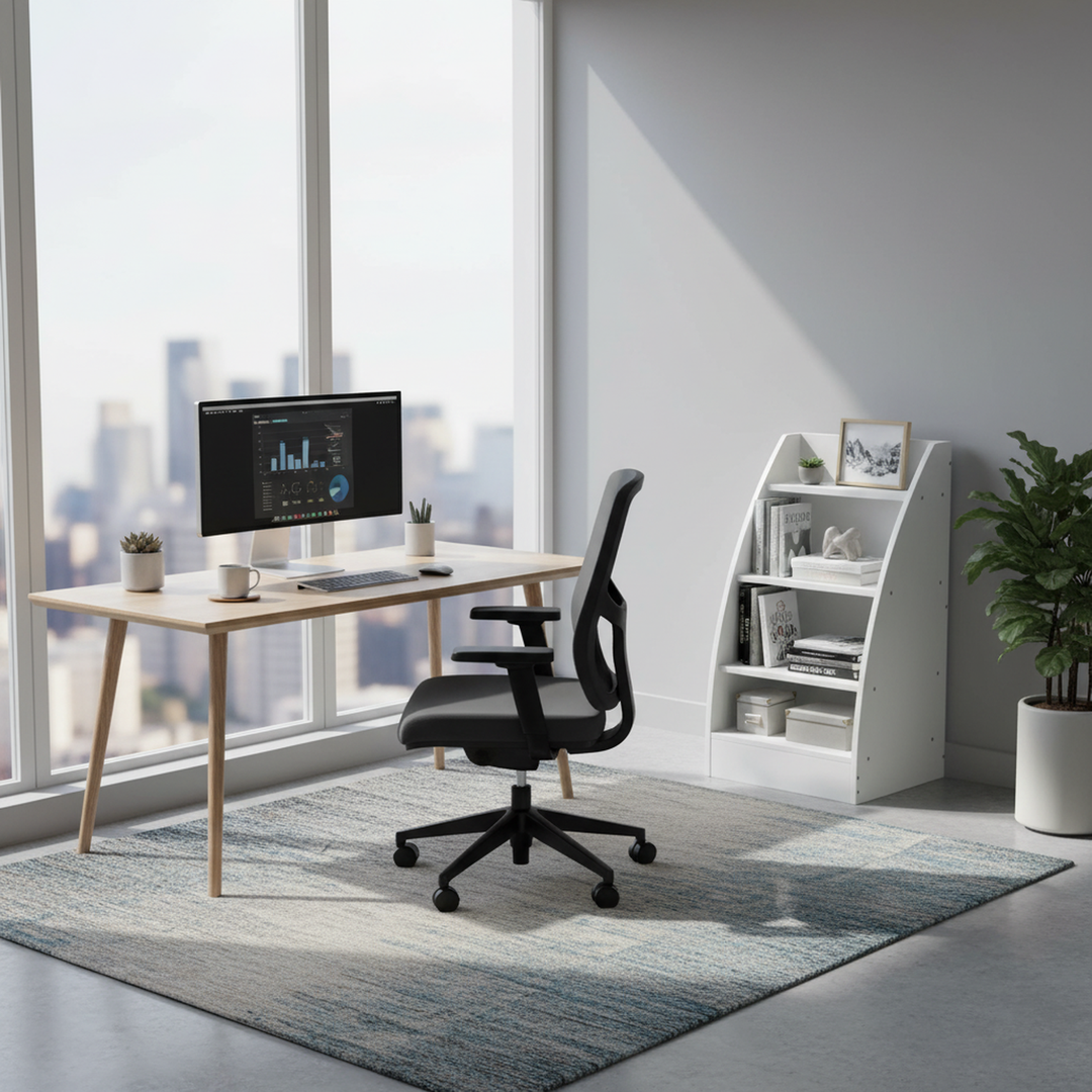 FurnitureR Bücherregal mit 4 offenen Ablagen, kleines Bücherregal aus Holz, Aufbewahrungsorganizer für Spielzimmer, Schlafzimmer, Wohnzimmer