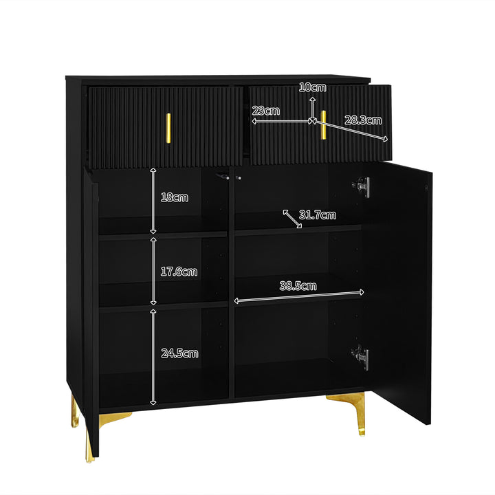FurnitureR Rangement Armoire mit 6 abnehmbaren Fächern und 2 Regalen, Parfaite pour un Rangement Sous les Escaliers, 83 cm