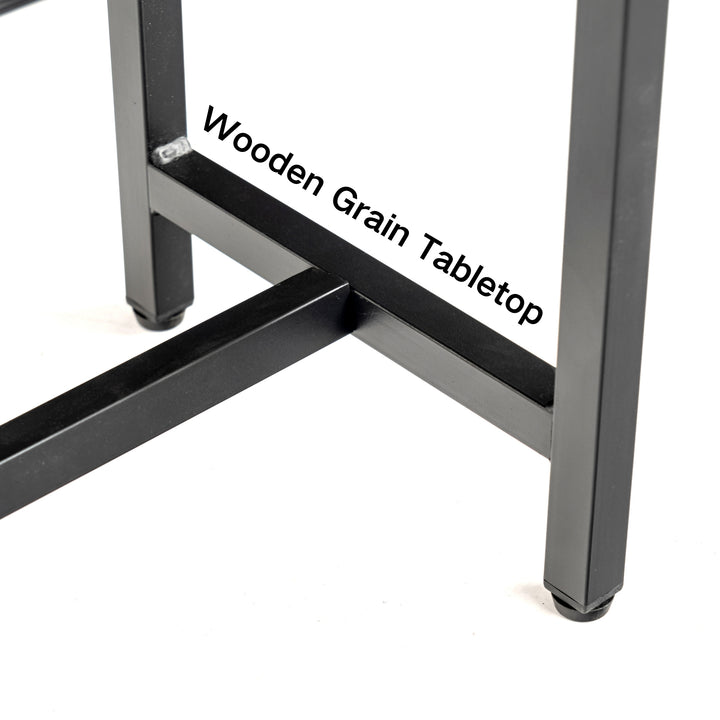 Möbelstück R L180cm Konsolen-Ladestation, schlank, Industrie-Stil, Eingangsbereich mit 2 USB-Anschlüssen, schmaler Beistelltisch für Sofa, Flur, Wohnzimmer, Büro, rustikales Braun, Metall