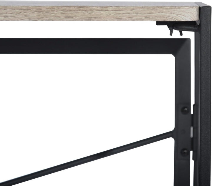 FurnitureR Folding Computer Table, Small Space Foldable Desk, MDF & Metal Frame, Portable Desk for Home Office, Writing Workstation for Living Room, Bedroom, Dormitory, 100x50x75.5cm