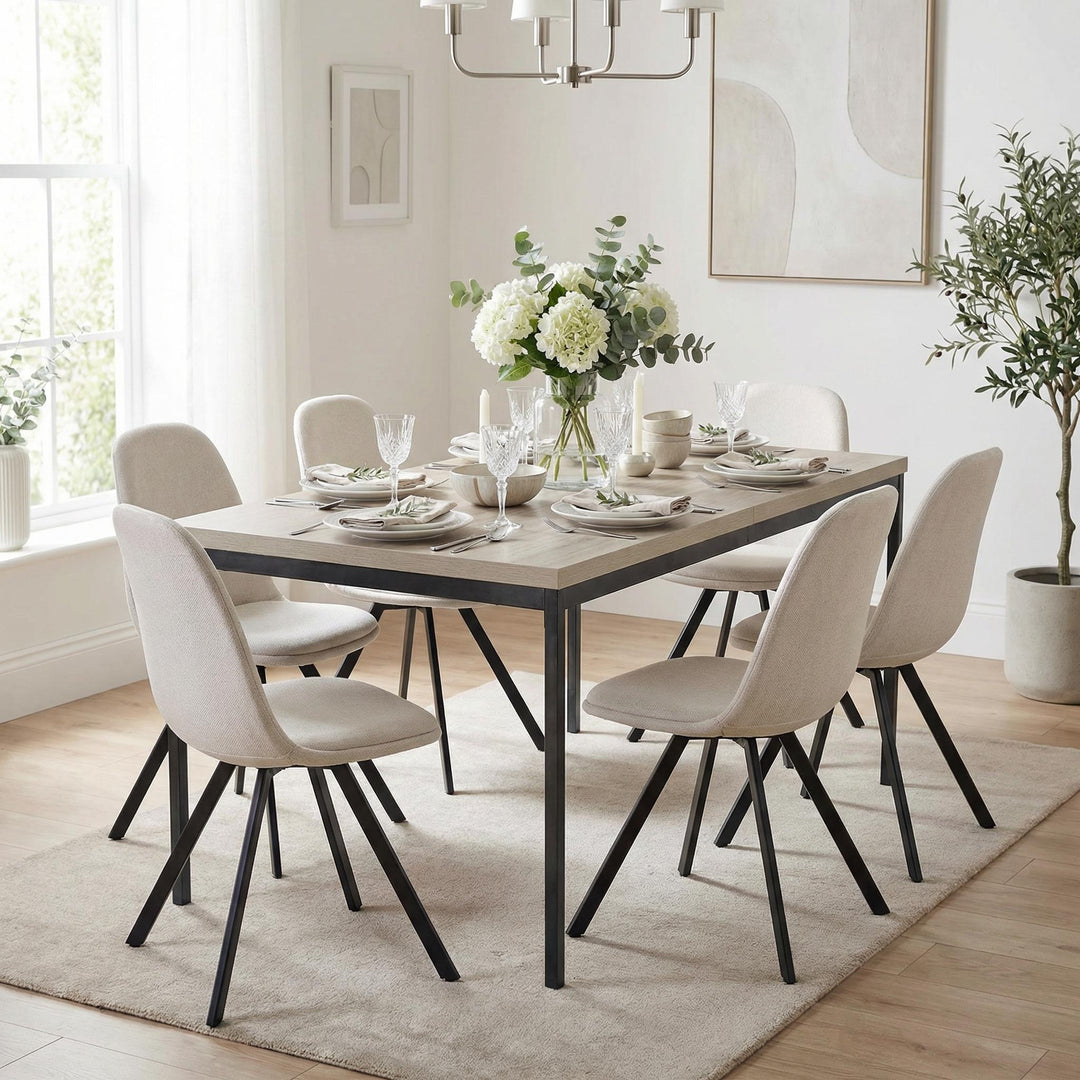 FurnitureR Table à Manger en Bois grainé Gris, Table à Manger de Cuisine, Salle à Manger Salon Table à Manger rectangulaire, 120x70x75cm, Gris