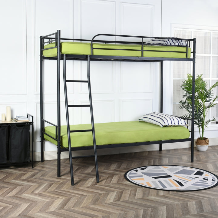 1-Lit Superposé Noir, modernes Design, Material und robustes Metall, häusliche Nutzung, Komfort und Raumgewinn