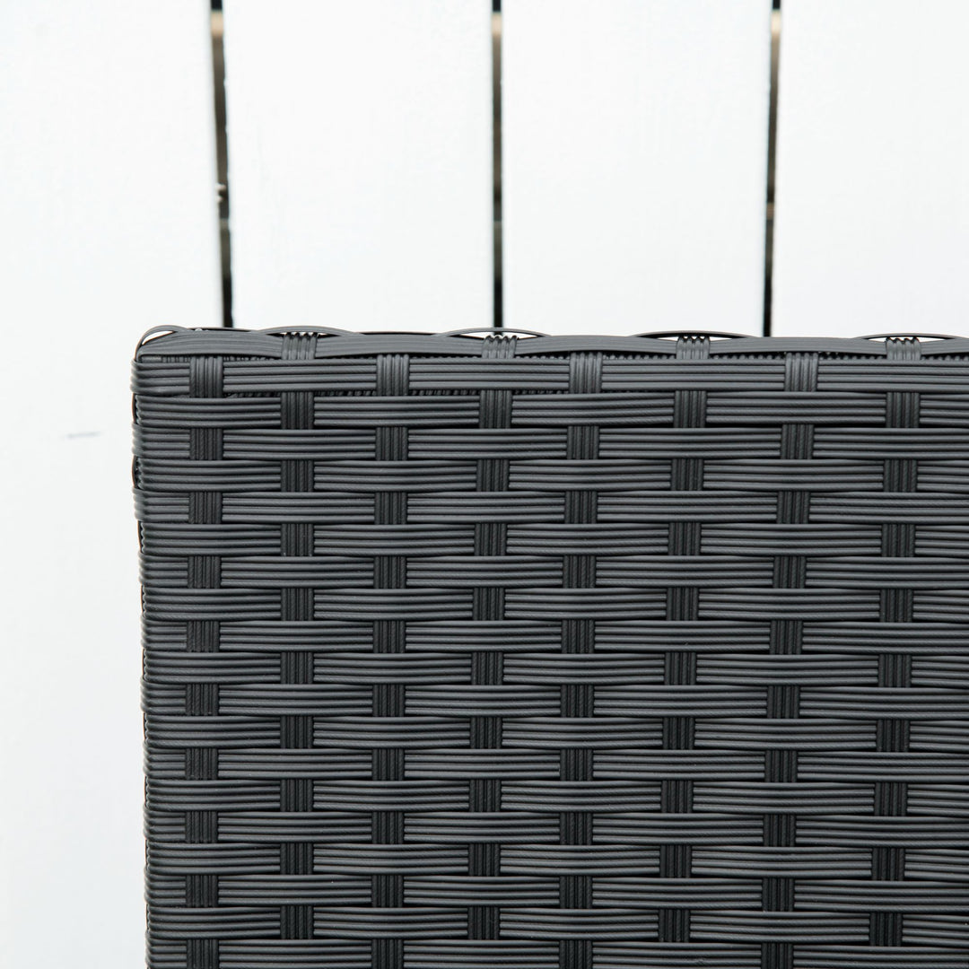 FurnitureR Banc de Pique-Nique Noir, Design Moderne en Acier Résistant, Mobilier Extérieur Durable, Idéal pour Jardin ou Terrasse, Confort et Élégance