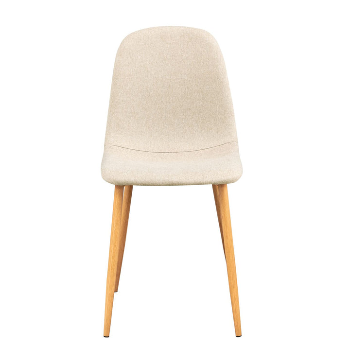 FurnitureR Esszimmerstühle, 4er-Set, Stoffbezug, armlos, Stühle mit Metallbeinen für Küche, Wohnzimmer und Schlafzimmer, Hellbeige