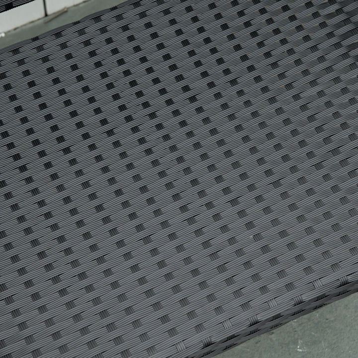 FurnitureR Banc de Pique-Nique Noir, Design Moderne en Acier Résistant, Mobilier Extérieur Durable, Idéal pour Jardin ou Terrasse, Confort et Élégance