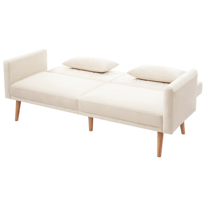 FurnitureR Petit Canape Relaxation, Canapé-lit avec Dossier réglable en 3 Angles L'inclinaison Est réglable Sur 5 Angles, Velours