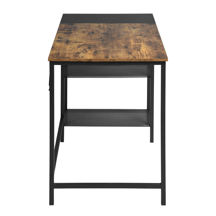Bureau d'ordinateur industriel Furniture R avec plateau en bois et cadre en acier