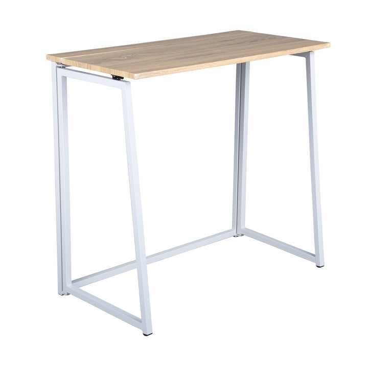 Bureau pliant FurnitureR, table pour ordinateur portable pliable de 80 cm (31,5 pouces), bureau d'étude compact et peu encombrant pour petits espaces, chêne