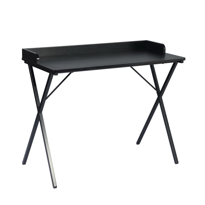 Bureau gaming FurnitureR 40", bureau d'ordinateur moderne avec structure métallique robuste en forme de X, bureau/table de travail pour la maison, idéal pour les jeux et les études, noir