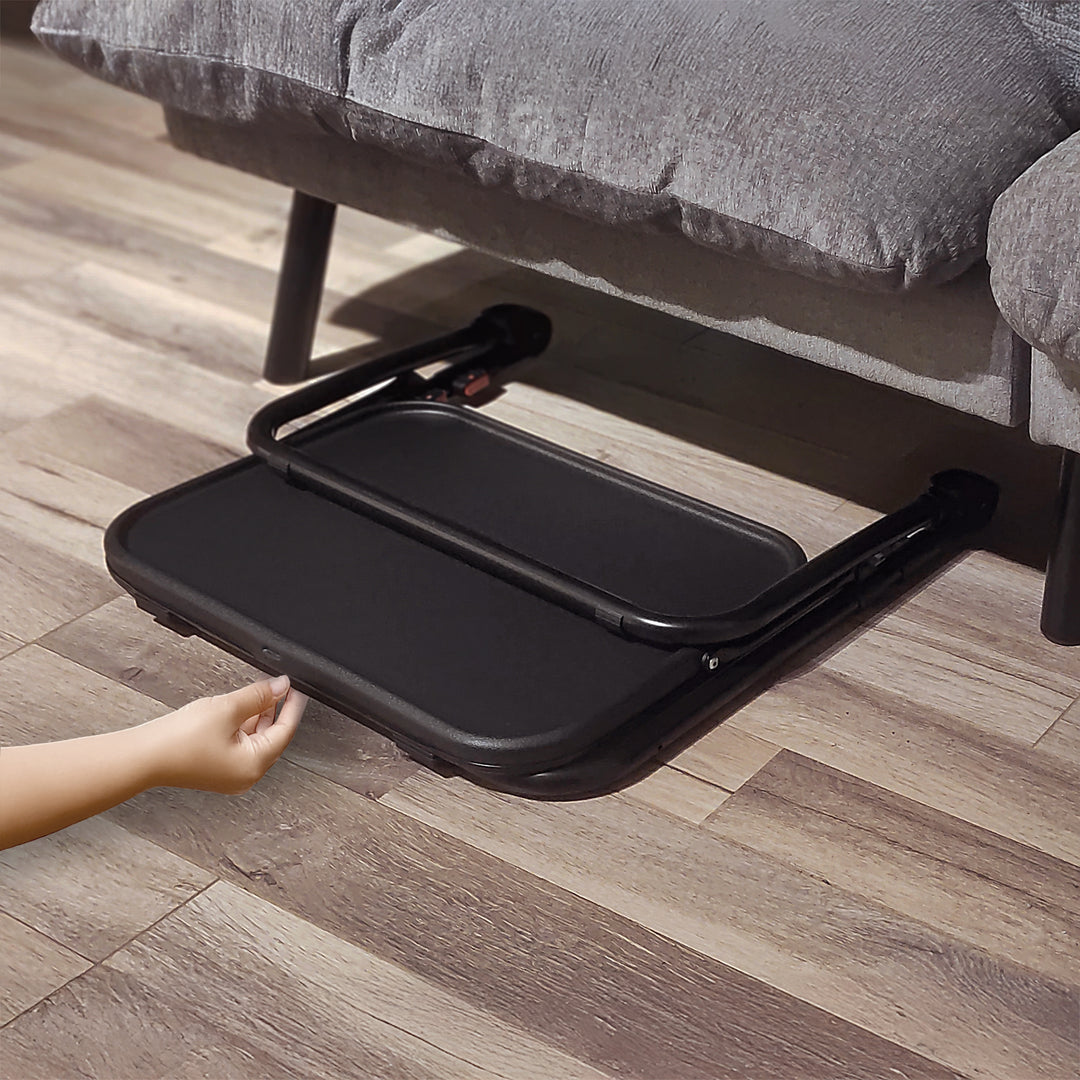 Plateau TV pliable et réglable FurnitureR avec 4 hauteurs et 3 angles d'inclinaison, plateau repas pliable, table d'appoint pour ordinateur portable avec porte-gobelet pour lit et canapé, lot de 3, noir