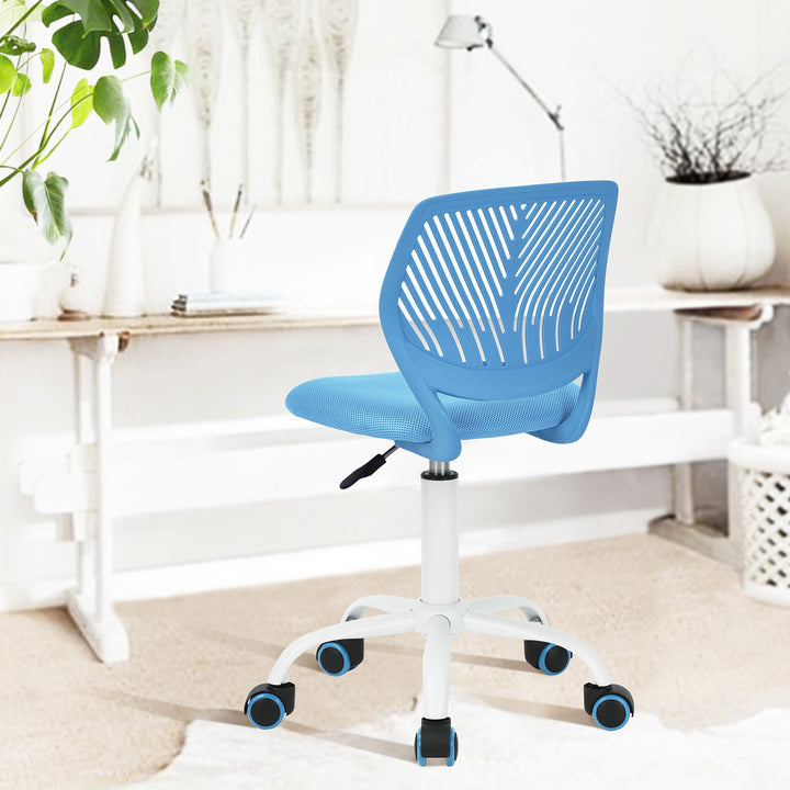 Furniture R Growing Teen Office Chair ,Ergonomic Plastic Task Chair With Adjustable Height And Swivel Function