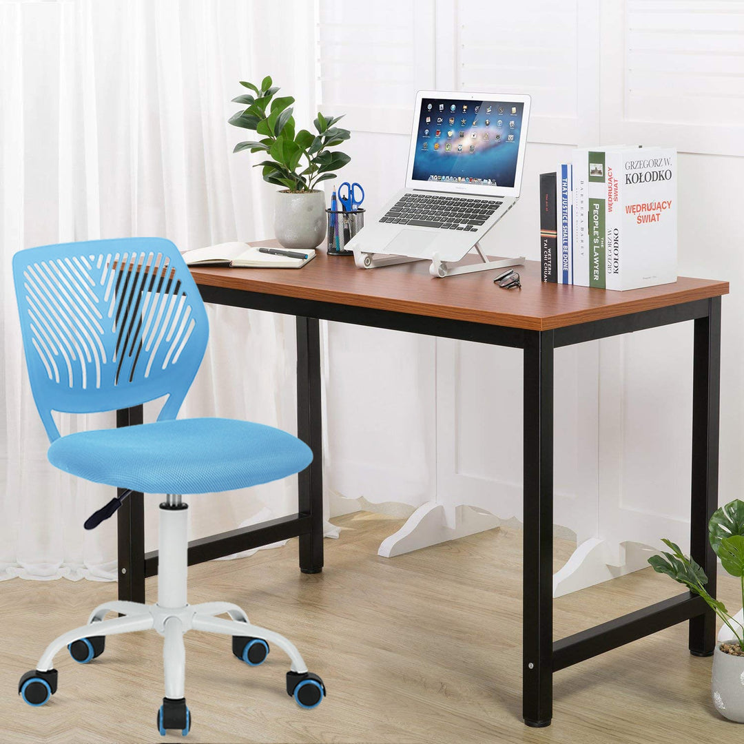 Furniture R Growing Teen Office Chair ,Ergonomic Plastic Task Chair With Adjustable Height And Swivel Function