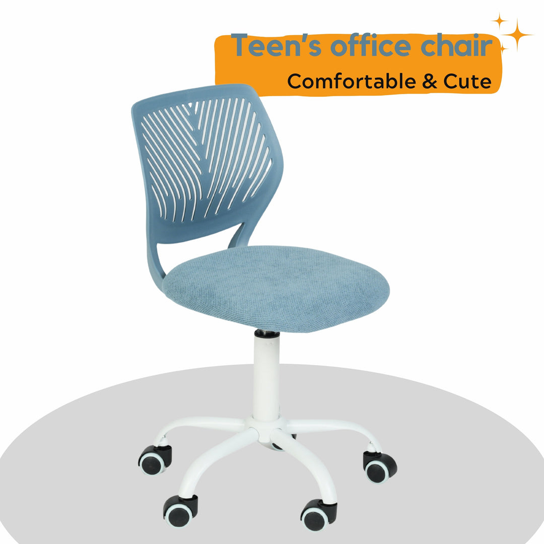 Furniture R Growing Teen Office Chair ,Ergonomic Plastic Task Chair With Adjustable Height And Swivel Function