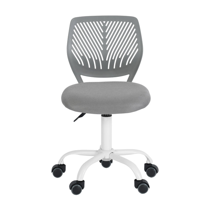Furniture R Growing Teen Office Chair ,Ergonomic Plastic Task Chair With Adjustable Height And Swivel Function