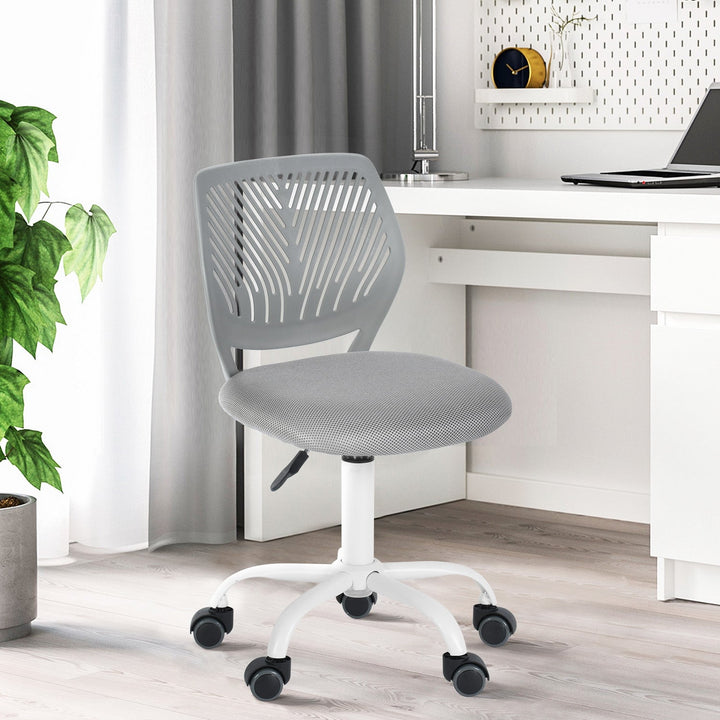 Furniture R Growing Teen Office Chair ,Ergonomic Plastic Task Chair With Adjustable Height And Swivel Function