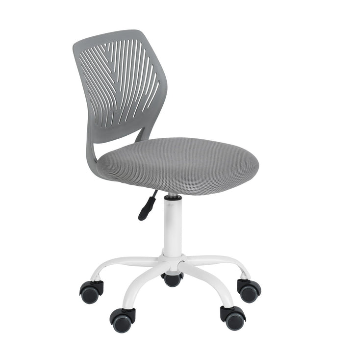 Furniture R Growing Teen Office Chair ,Ergonomic Plastic Task Chair With Adjustable Height And Swivel Function