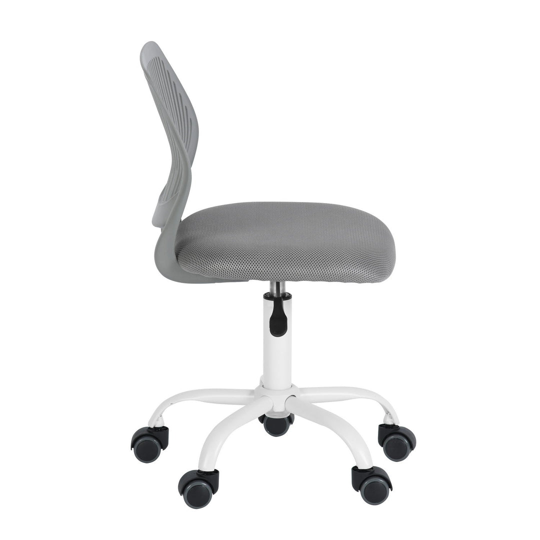Furniture R Growing Teen Office Chair ,Ergonomic Plastic Task Chair With Adjustable Height And Swivel Function