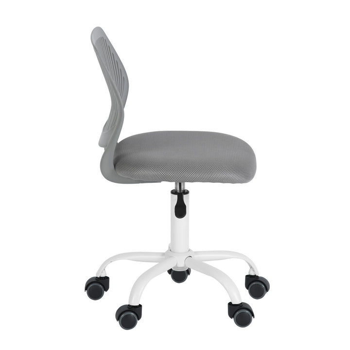 Furniture R Growing Teen Office Chair ,Ergonomic Plastic Task Chair With Adjustable Height And Swivel Function