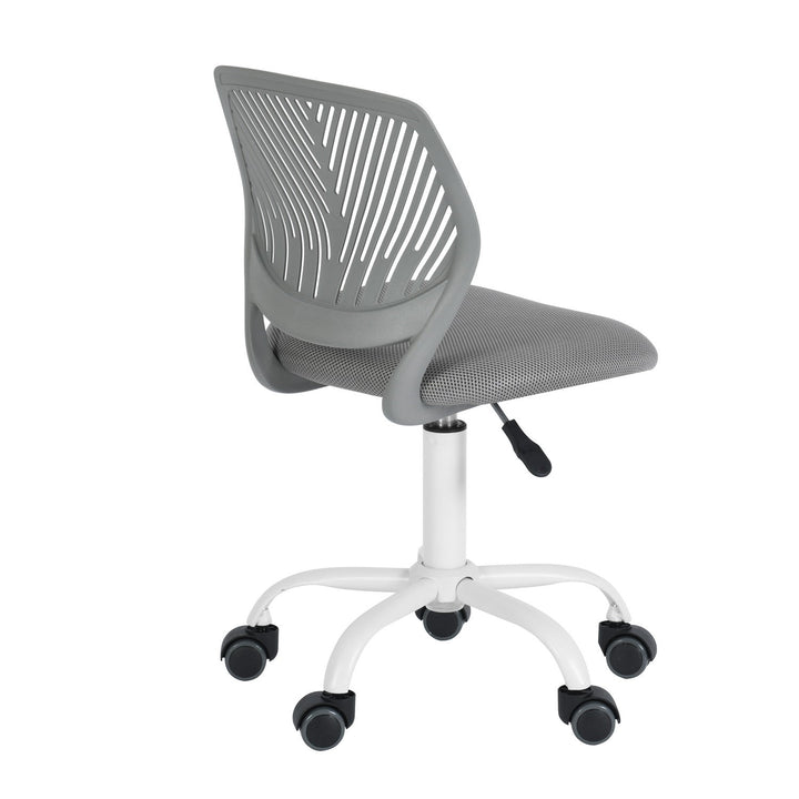Furniture R Growing Teen Office Chair ,Ergonomic Plastic Task Chair With Adjustable Height And Swivel Function