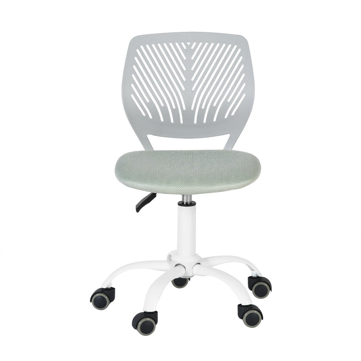 Furniture R Growing Teen Office Chair ,Ergonomic Plastic Task Chair With Adjustable Height And Swivel Function