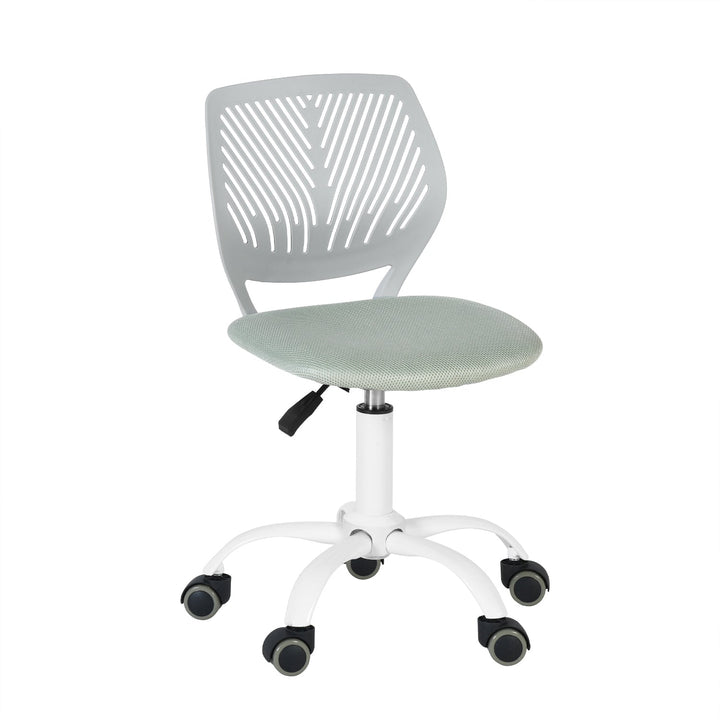 Furniture R Growing Teen Office Chair ,Ergonomic Plastic Task Chair With Adjustable Height And Swivel Function