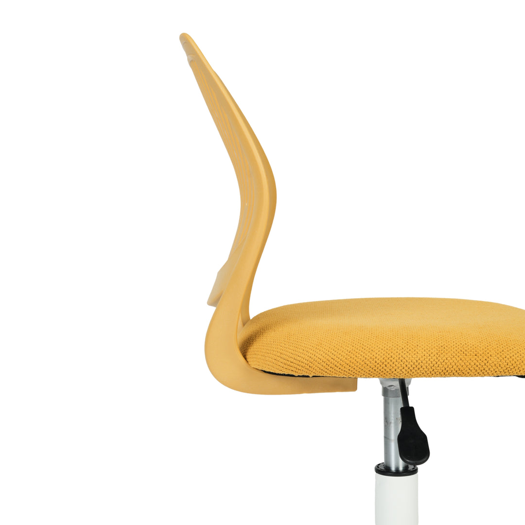 Chaise de bureau pour enfants FurnitureR, chaise de travail compacte à roulettes pour la maison et le bureau, siège d'étude réglable en hauteur pour les étudiants, jaune citron vert