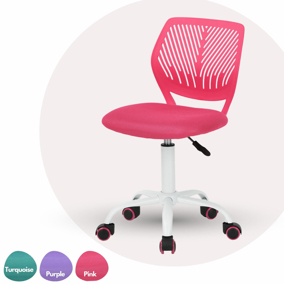 Furniture R Growing Teen Office Chair ,Ergonomic Plastic Task Chair With Adjustable Height And Swivel Function