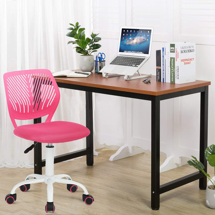 Furniture R Growing Teen Office Chair ,Ergonomic Plastic Task Chair With Adjustable Height And Swivel Function